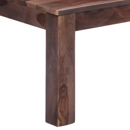 vidaXL Konferenčný stolík, sivý 110x50x35 cm, drevený masív sheesham-