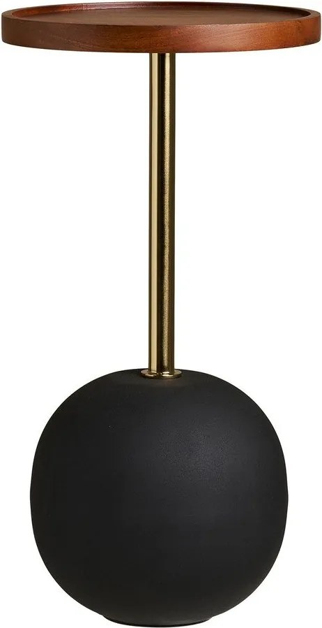 Okrúhly odkladací stolík s doskou z mangového dreva ø 30 cm Sirone – House Nordic