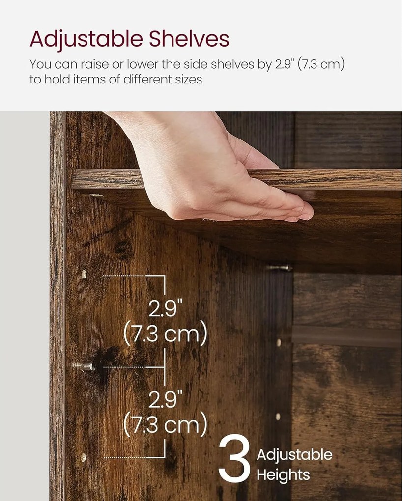 Lavička na topánky, botník s čalúneným sedadlom, 9 priehradiek, rustikálny hnedý