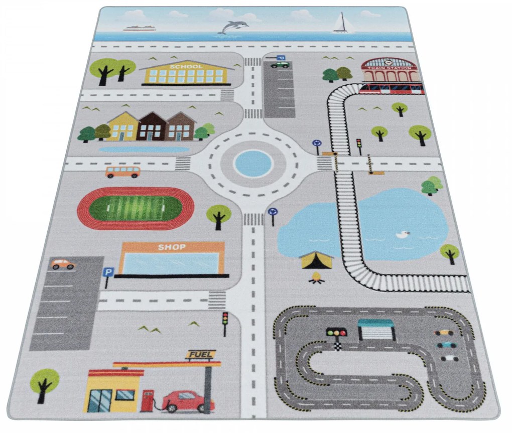 Ayyildiz, Detský kusový koberec Play 2902 grey, 160x230, viacfarebná, detská izba