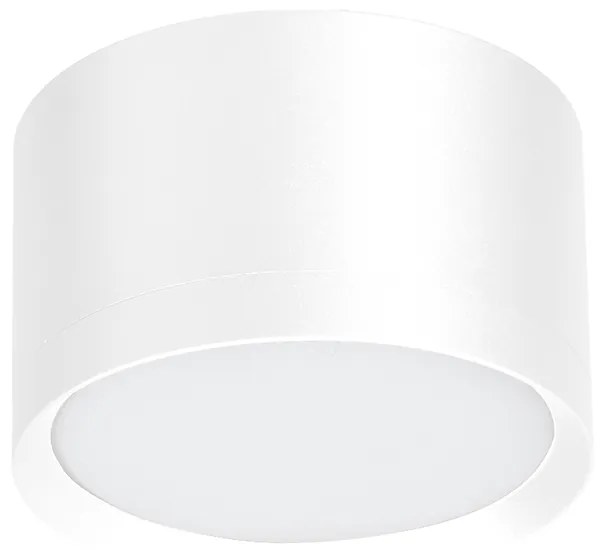 Stropné svietidlo Cyklop, 1x biele kovové tienidlo