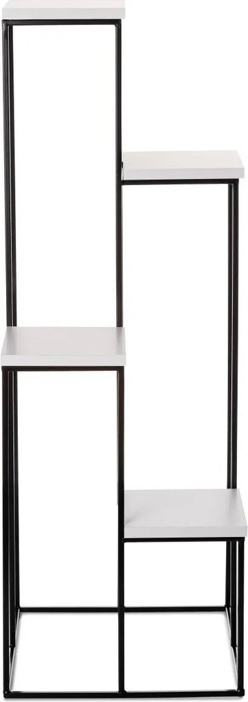 STOJAN NA KVETINÁČ KASKADA 110X40X40 CM ČIERNA/BIELA