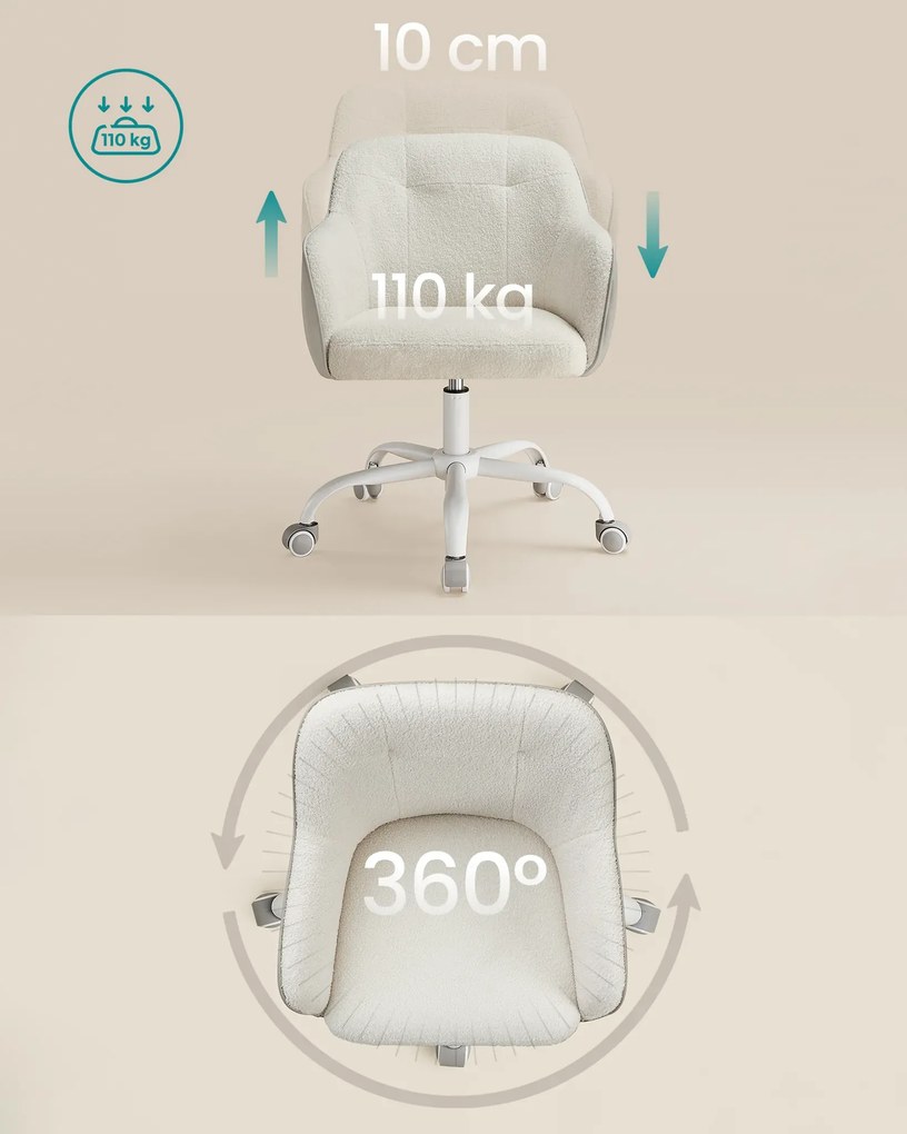 Otočná kancelárska stolička Oktus béžová