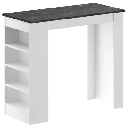 Barový stôl Houseland Swallow bendir/biely