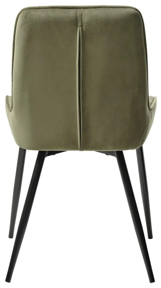 Zelená zamatová jedálenská stolička Milton – Unique Furniture