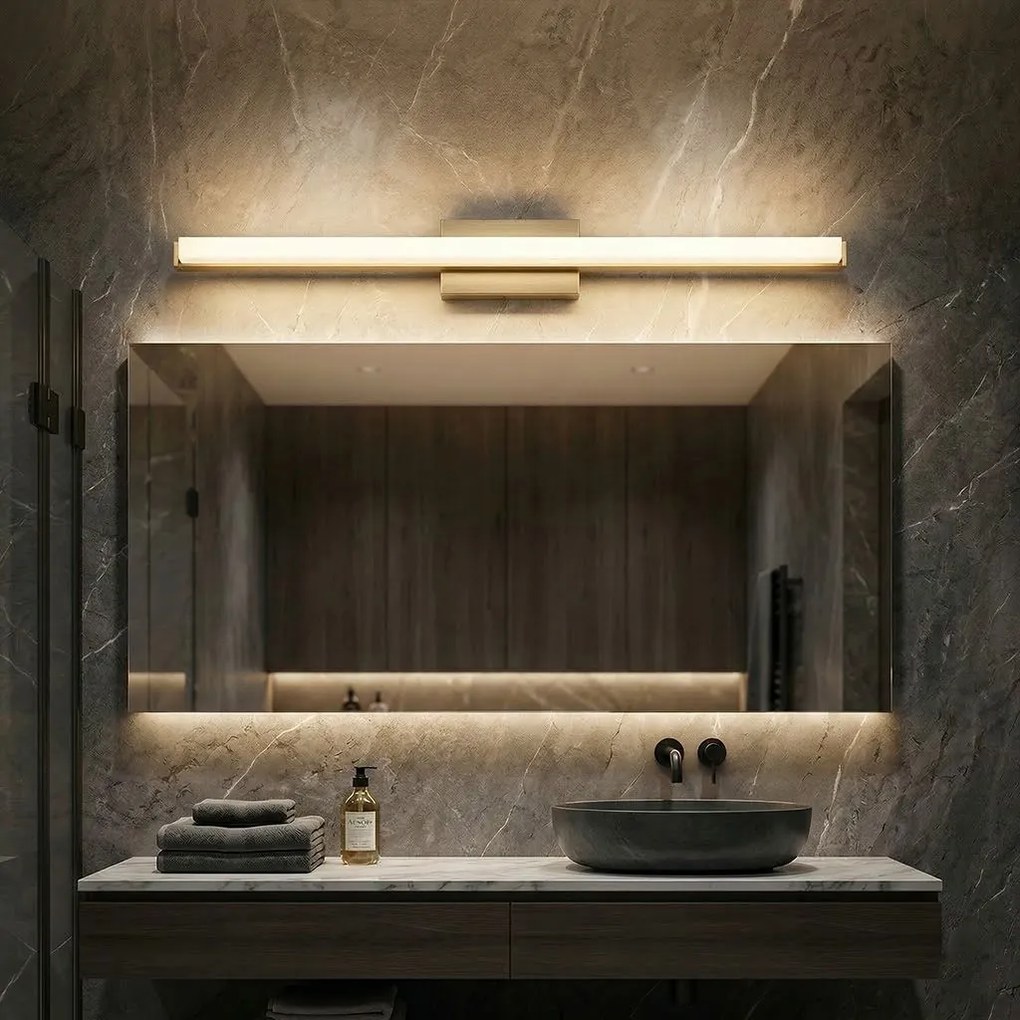 Toolight Toolight, LED nástenné svietidlo 80cm, 13W, 4000K, 1000lm, APP1853-1W, zlatá matná, OSW-66007
