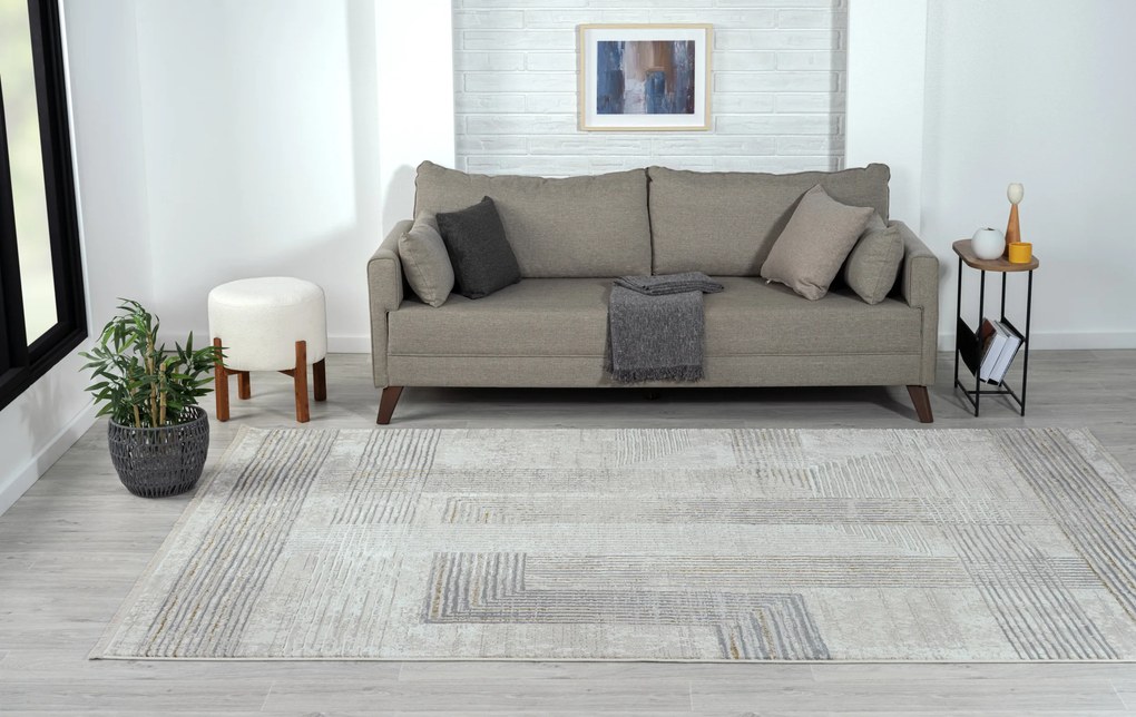 My Flair, Kusový koberec My Taste creme, 160x230, šedá, chodba / predsieň