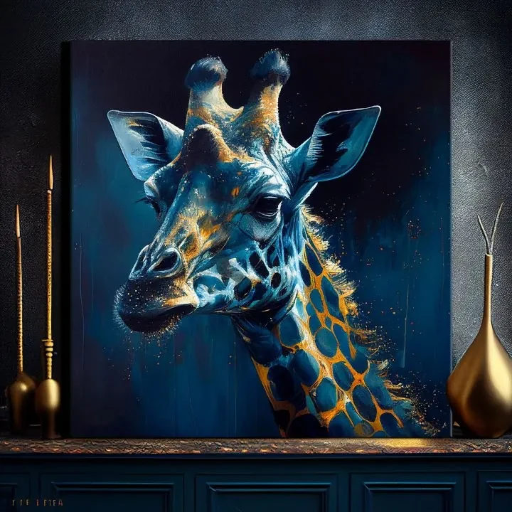 Dekoratívna maľba na plátne - PREMIUM ART - Towering Majesty of Giraffe