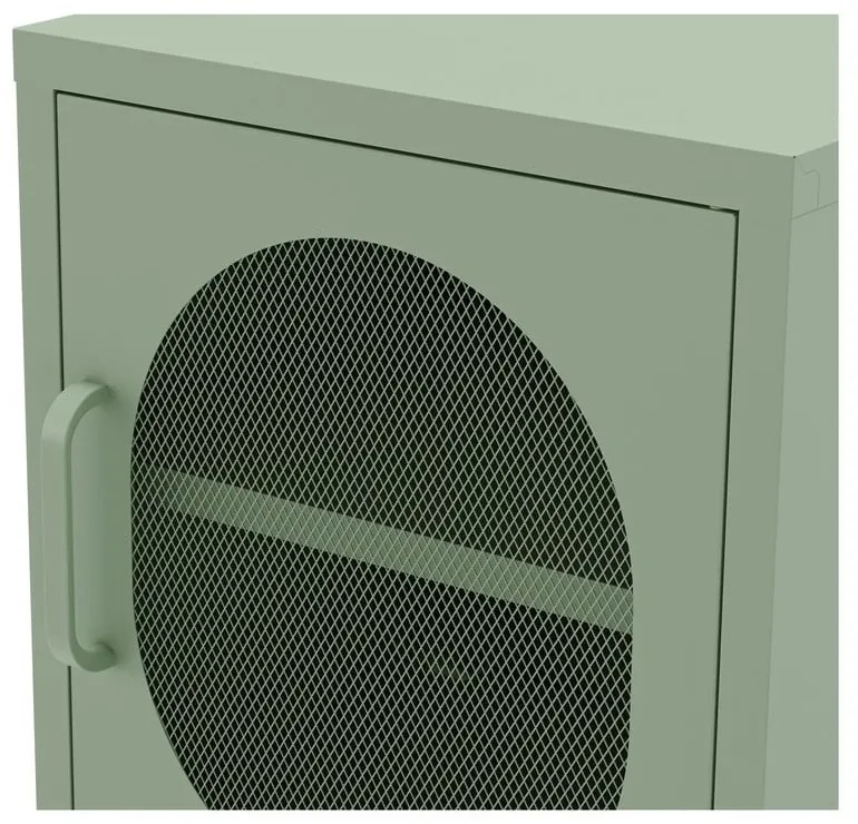 Kovový nočný stolík v mentolovej farbe Diora – Marckeric