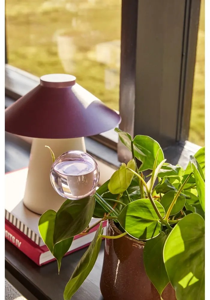 Zeleno-ružová sklenená zavlažovacia guľa Flora - Hübsch