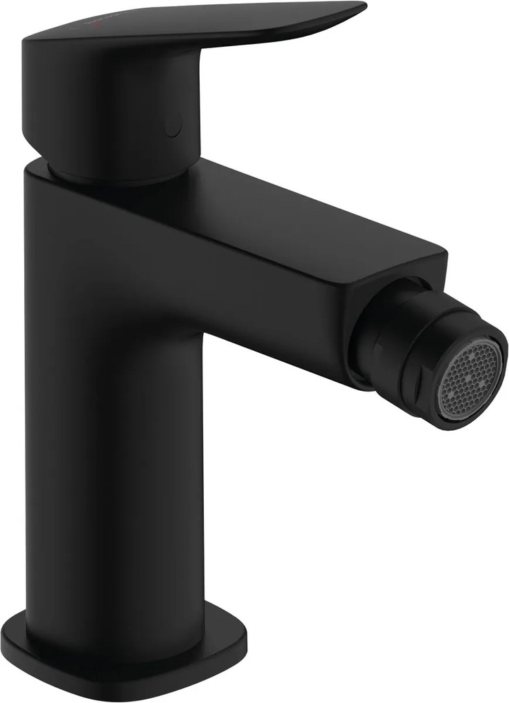 Hansgrohe Logis, páková bidetová batéria 110 Fine s odtokovou súpravou s tiahlom, čierna matná, HAN-71201670