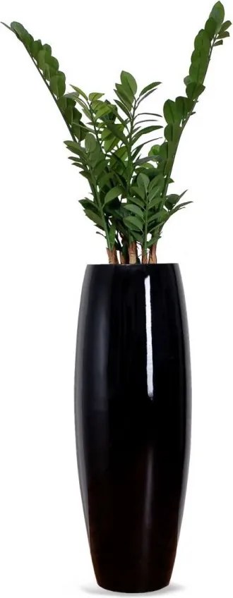 Kvetináč MAGNUM, sklolaminát, výška 80 cm, čierny lesk
