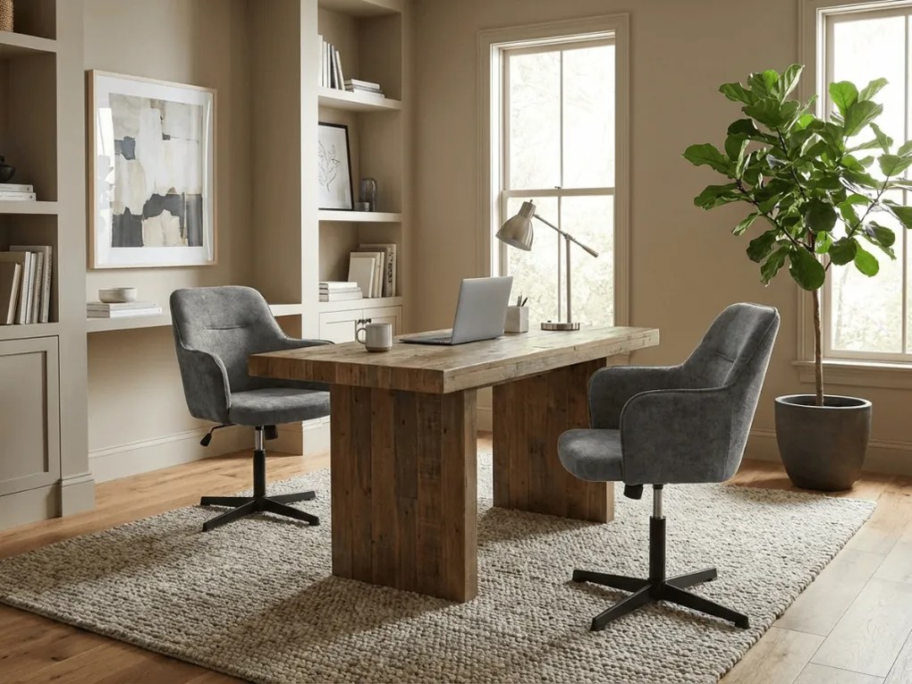 Sada 2 ks šedého kancelářského křesla NERIS