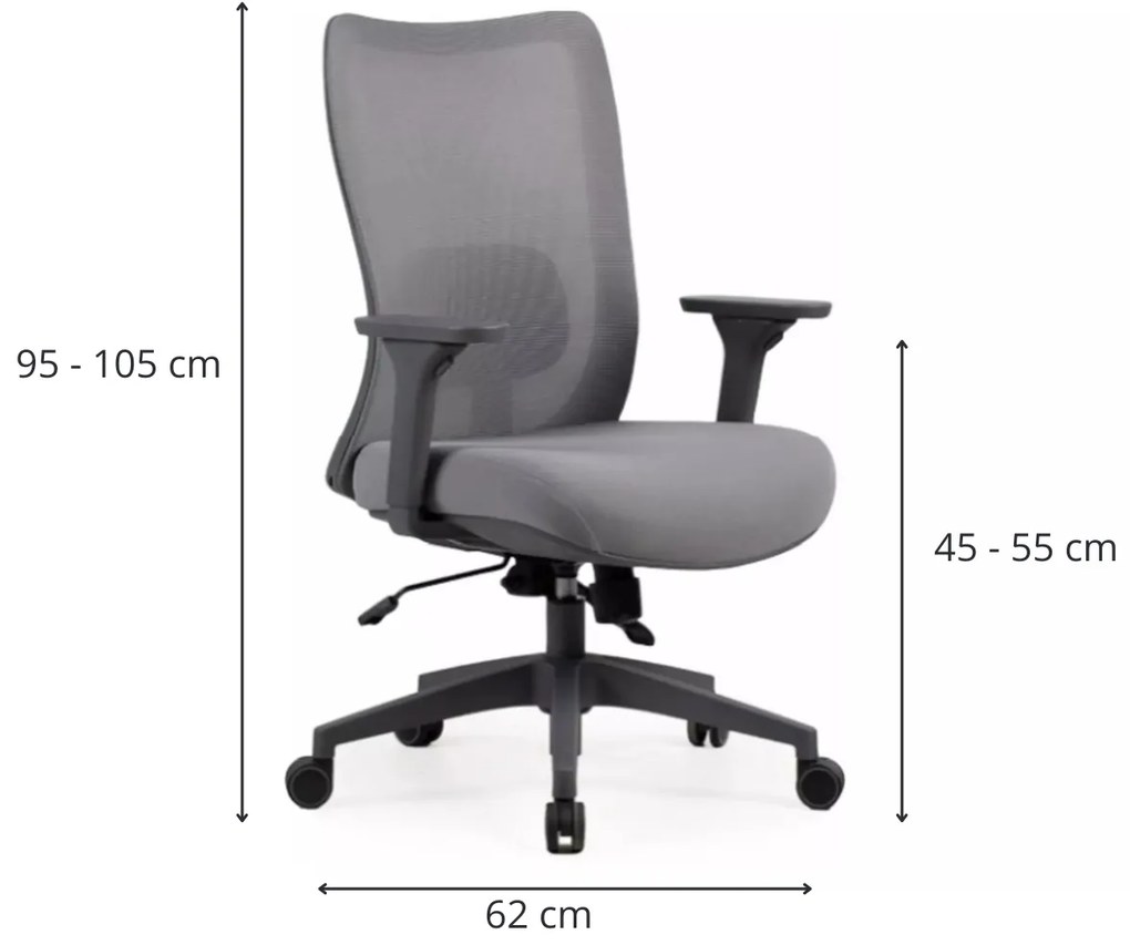 Kancelárska stolička Spinor sivá