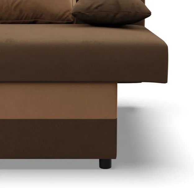 Pohovka NOLA rozkladacia, hnedá / cappuccino