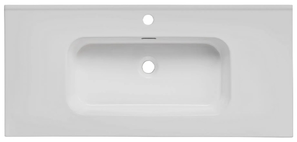 Keramické umývadlo na zapustenie GO 100 cm DP biele