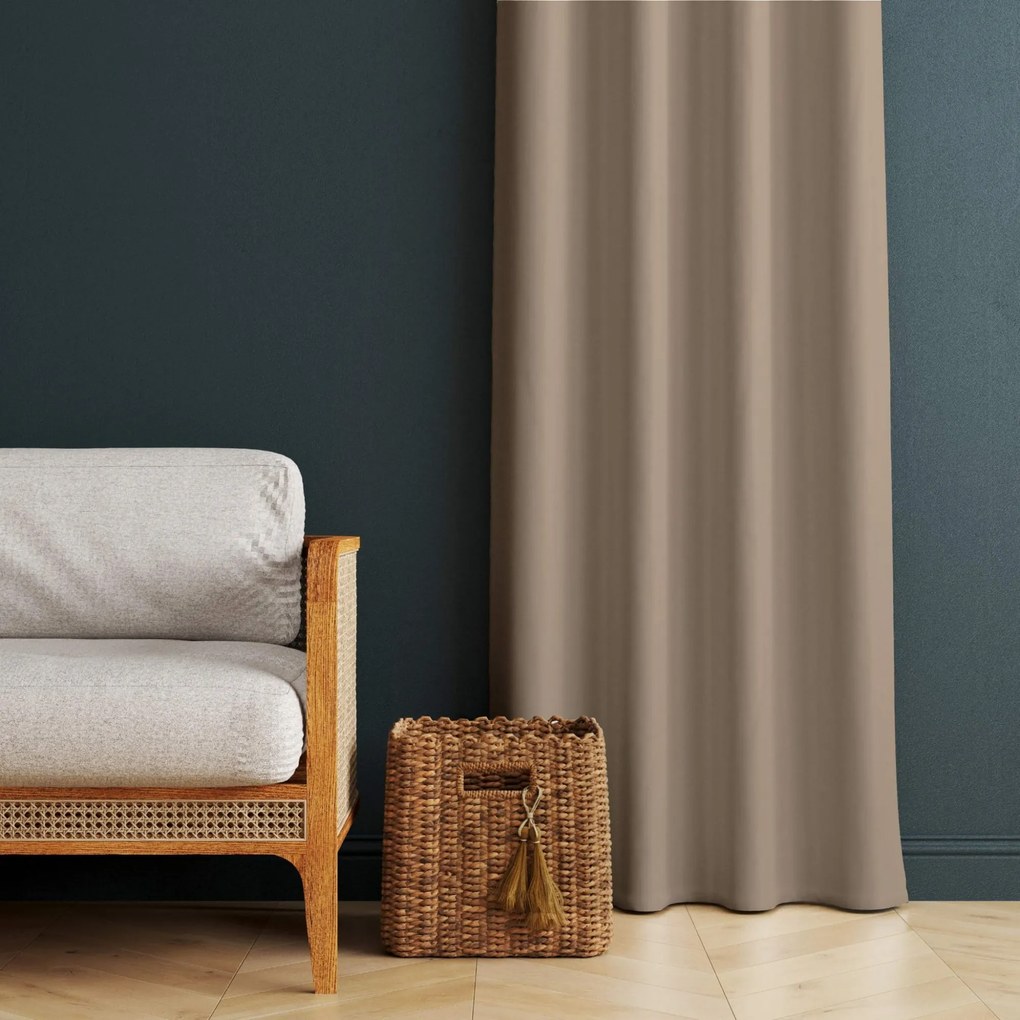 Zatemňovací záves BELLA 135 x 250 cm - tmavo béžový