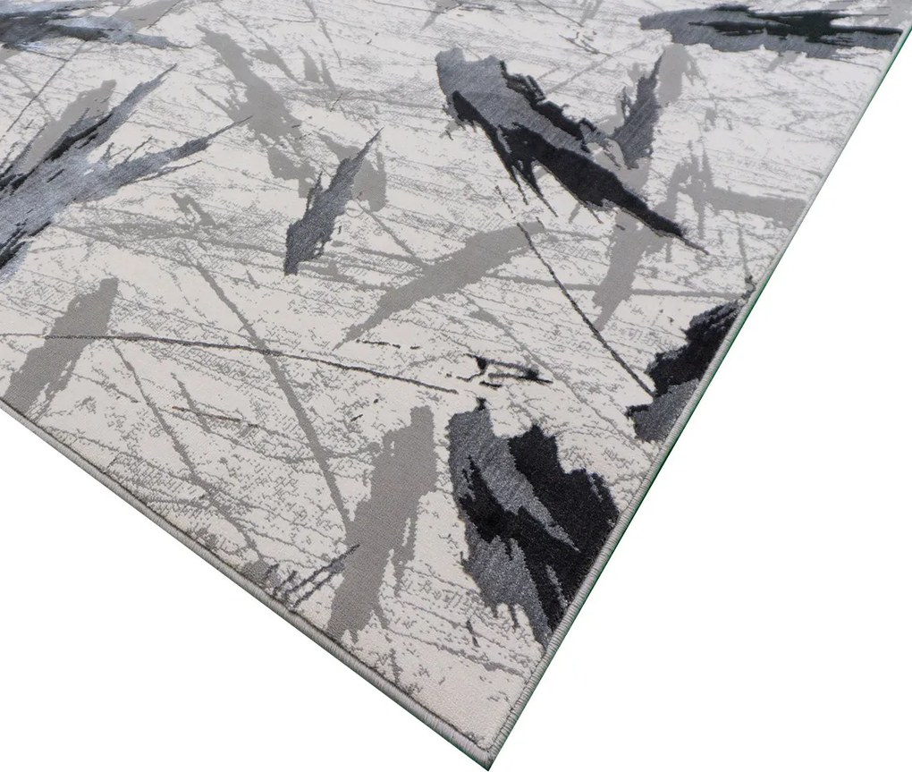 Koberec Allianz 6310 GREY – sivý obdĺžnik s abstraktným vzorom Rozmer: 140x190 cm