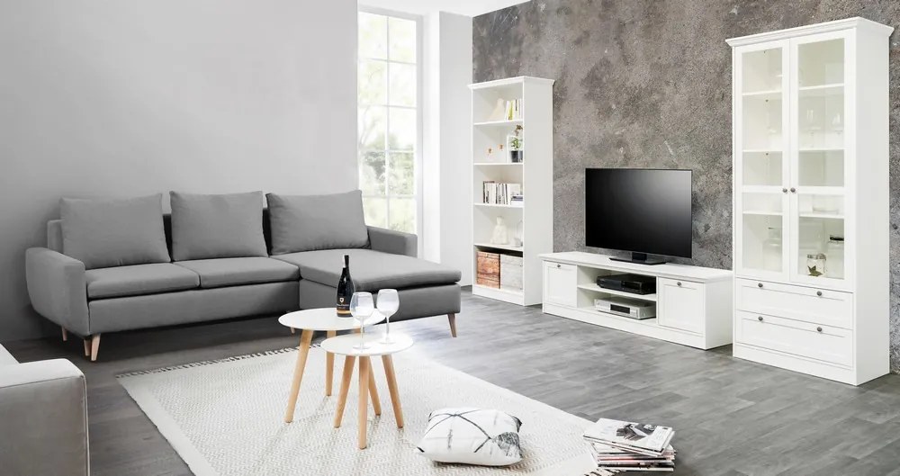 Rohová sedacia súprava Enjoy, sivá látka