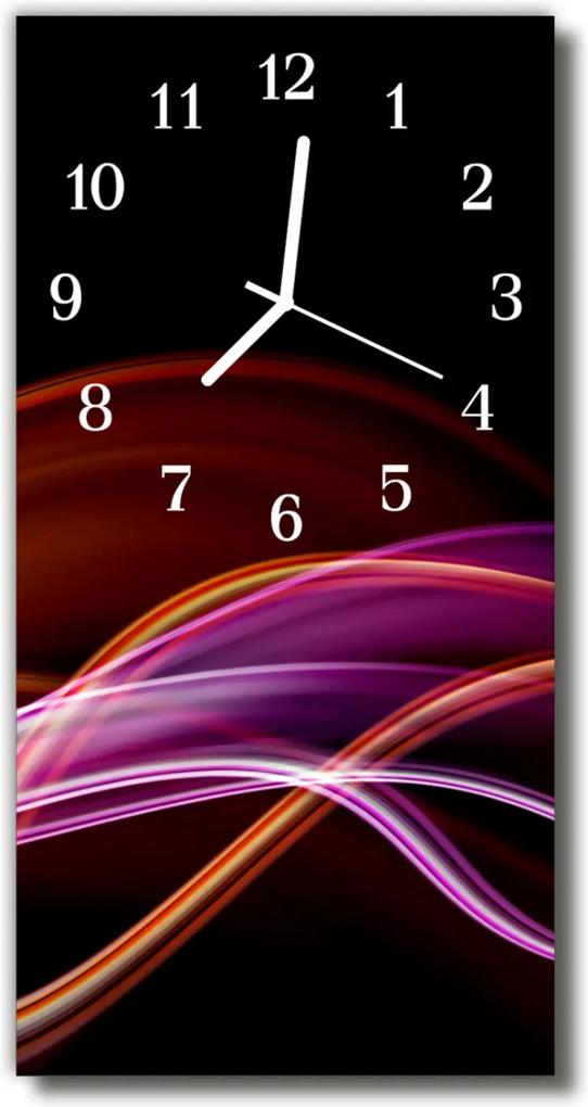 Sklenené hodiny vertikálne  Abstraktivní línie Multicolor