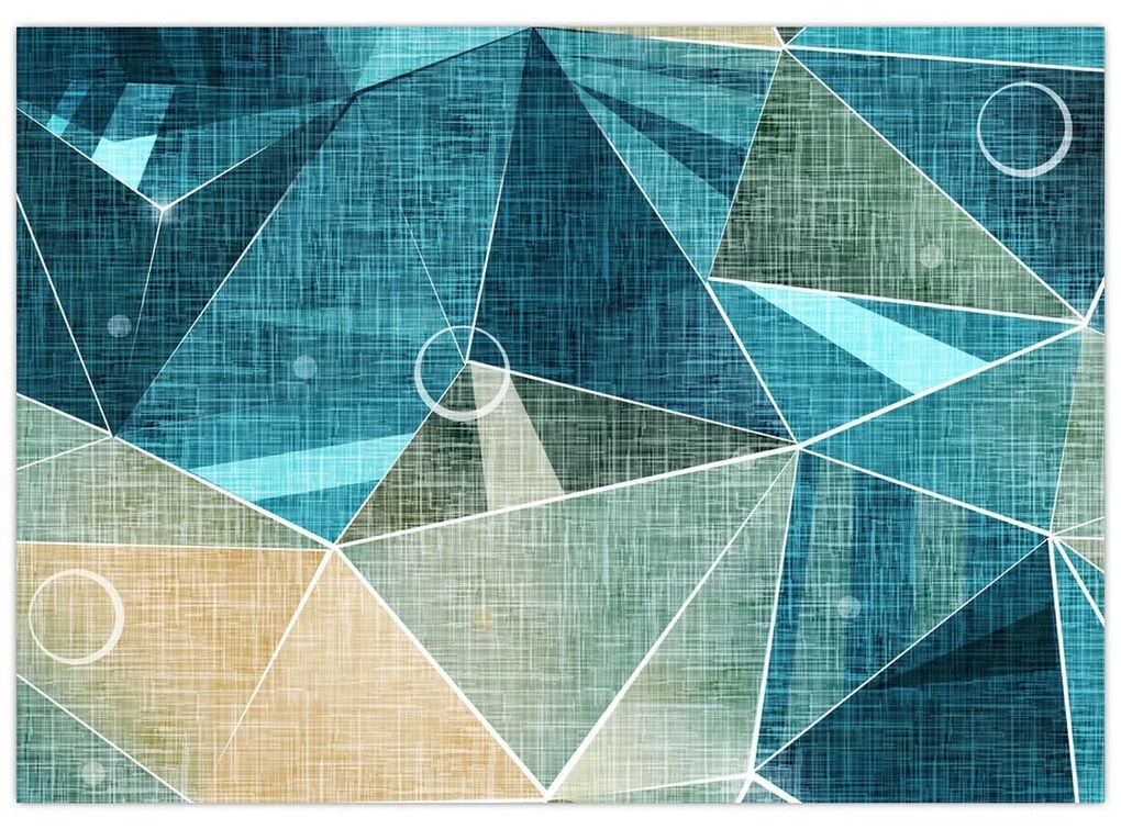 Obraz - Tyrkysová abstrakcia (70x50 cm)