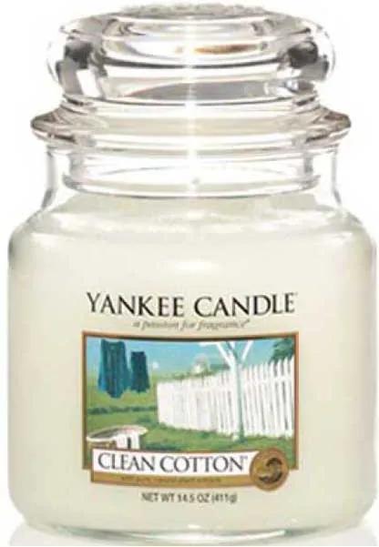 Yankee candle CLEAN COTTON STREDNÁ SVIEČKA 1010729E