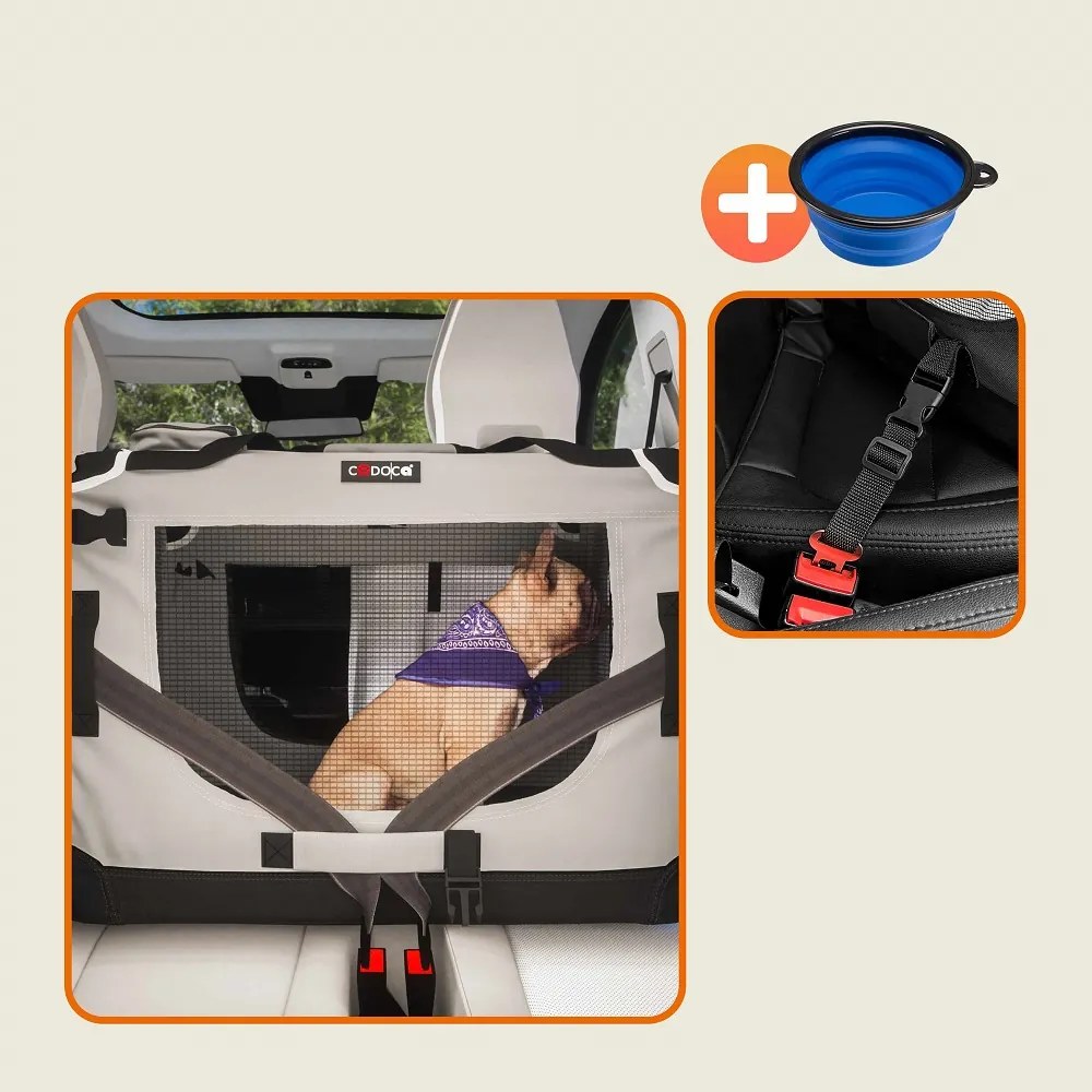 Prepravná taška pre psy a mačky ELI, 70x52x52cm, šedá Cadoca