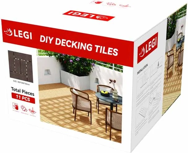 WPC dlaždica LEGI STYLE 30 x 30 cm, coffee