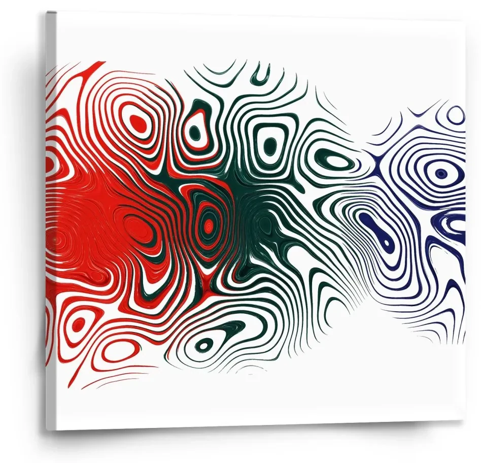 Sablio Obraz Dvojfarebná abstrakcia - 110x110 cm