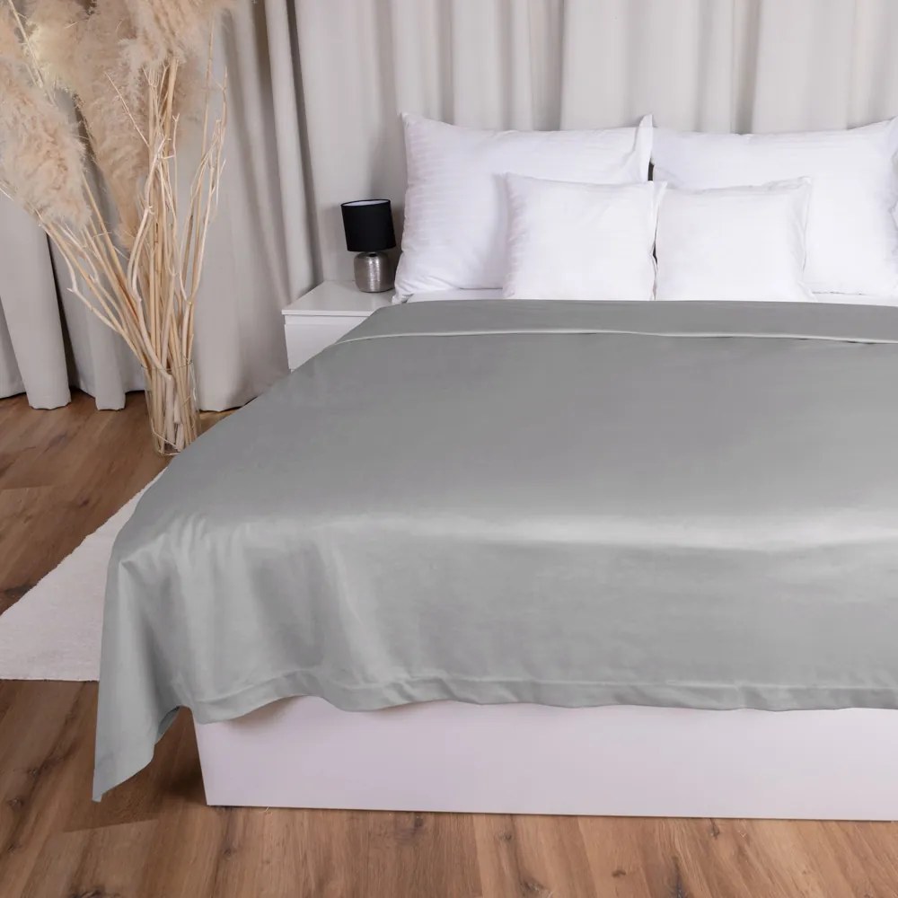 Biante Zamatový prehoz na posteľ Velvet Prémium SVP-039 Sivý Na mieru