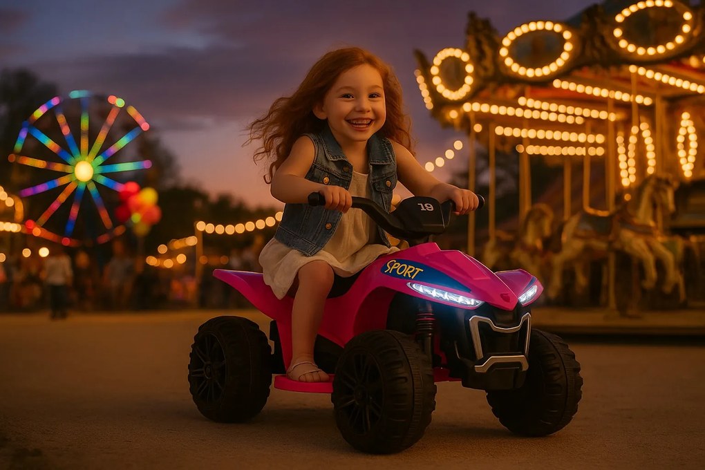 Elektrické autíčko QUAD Kids E-ATV ružové