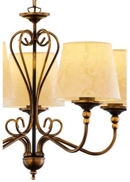 Jupiter 1751 - Luster na reťazi SOFIA 5xE27/60W/230V