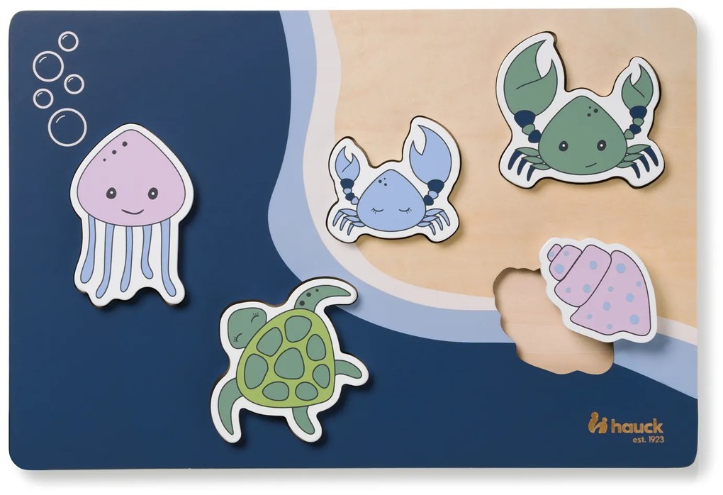Hauck Puzzle drevené vkladacie Puzzle N Fit Sea