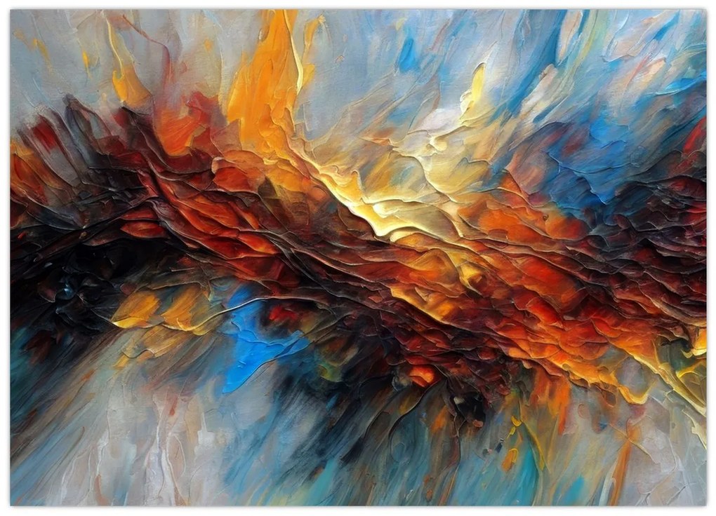 Sklenený obraz - Farebná textúra (70x50 cm)