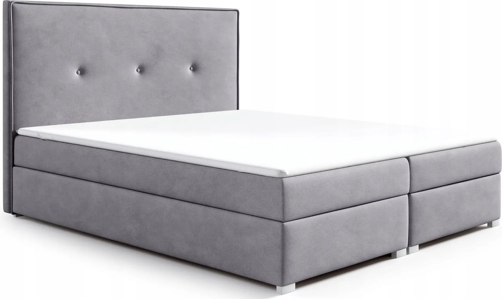 Kontinentálna posteľ Dva kontajnery matrac Bonell Larmo 160x200 Šedá