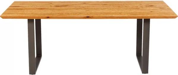 KARE DESIGN Stôl Symphony Oak Crude Steel 200×100 cm 76 × 200 × 100 cm