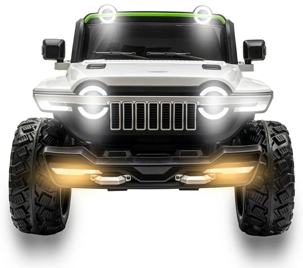 Baby Mix Detské elektrické autíčko Flexible, biele