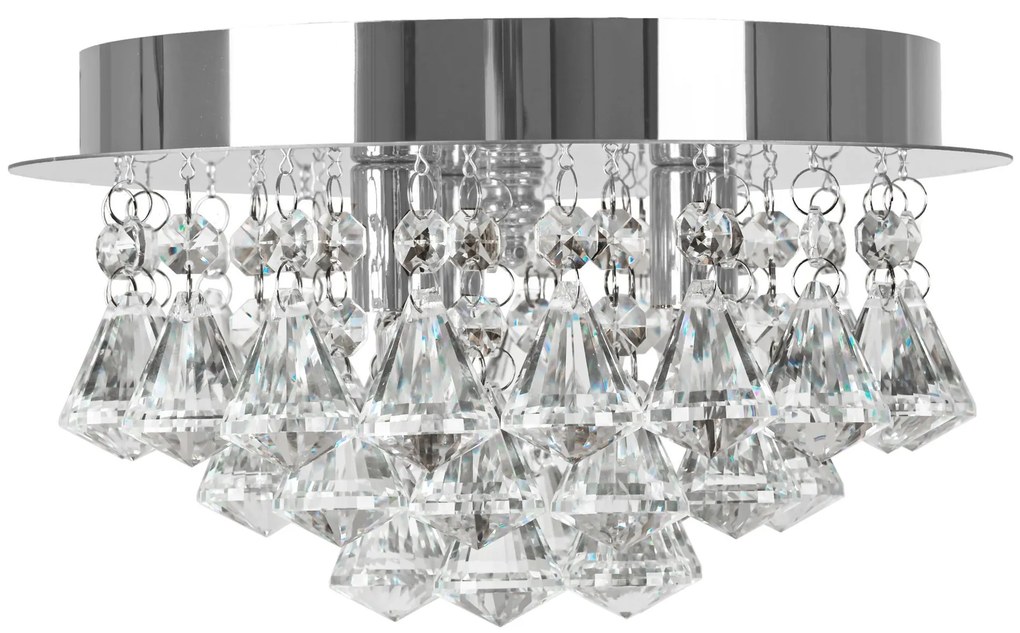 Toolight - Krištáľové závesné svietidlo G9 3x40W APP1039-C, chrómová, OSW-06822