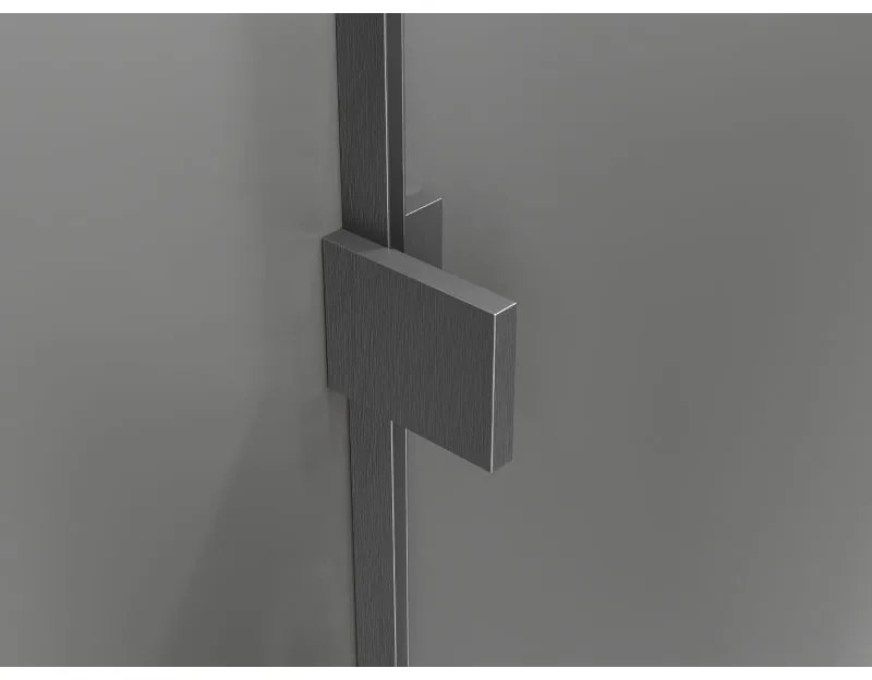 Mexen Lunar T, sklápací sprchový kút ľavý 130 x 110 cm, 8mm číre sklo, profil grafit brúsený, 834T-130-110-66-00-L