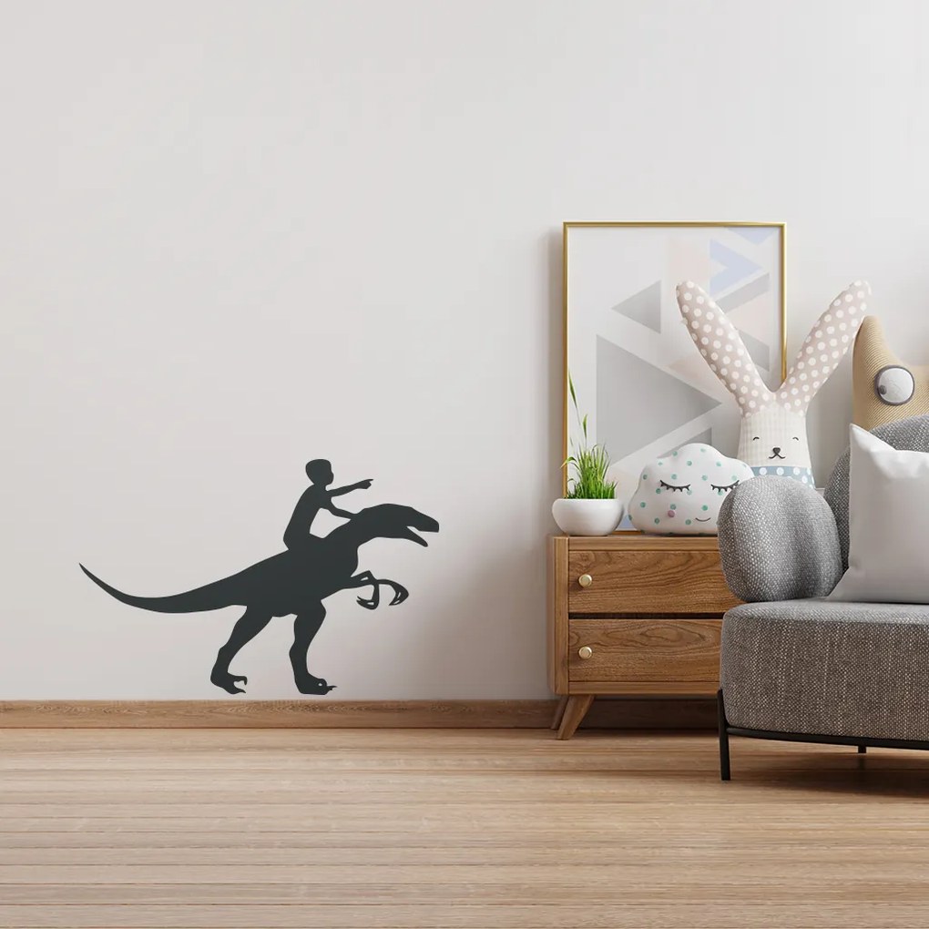 Veselá Stena Samolepka na stenu na stenu Chlapec a dinosaurus