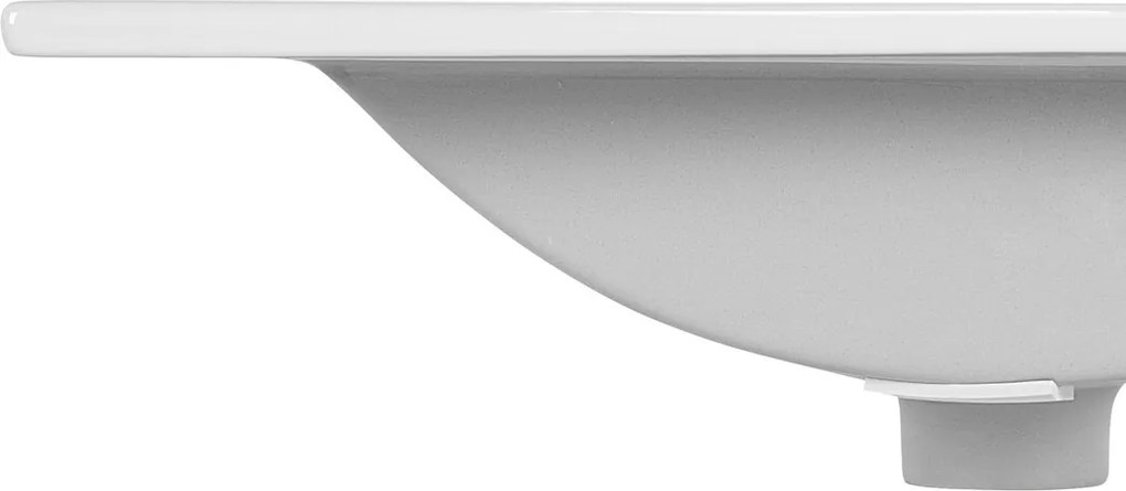 Koupelnová sestava Villa se zápustným umyvadlem a zrcadlem 80 cm ořech
