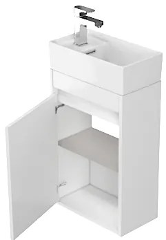 Cersanit Crea, závesná skrinka + umývadlo 40cm, SET B102, biela, S801-276