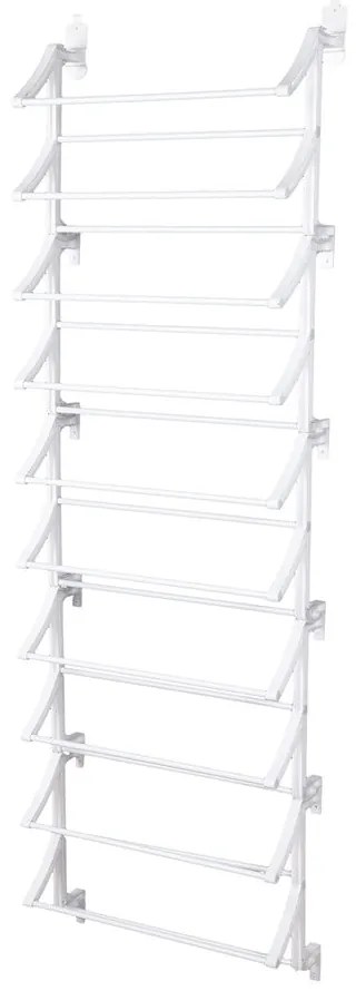 Biely kovový závesný stojan na topánky – Compactor