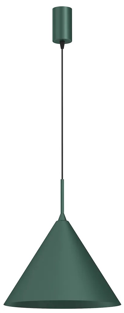 Závesné svietidlo Capital, 1x zelené kovové tienidlo, (fi 32cm), gr