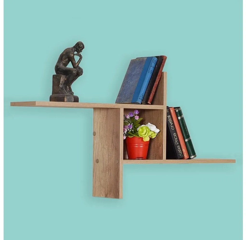 Nástenná polica 50x100 cm hnedá