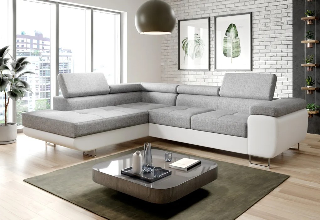 Rohová sedacia súprava SELINA, 275x90x202, sawana 14/soft 17, pravá