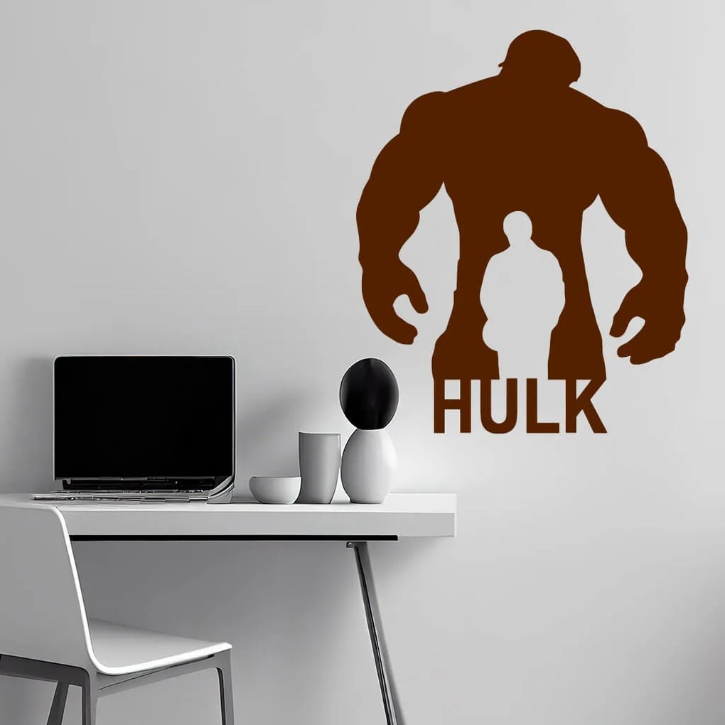Veselá Stena Samolepka Hulk silueta Farba: žlutá, Veľkosť: 60 x 73 cm