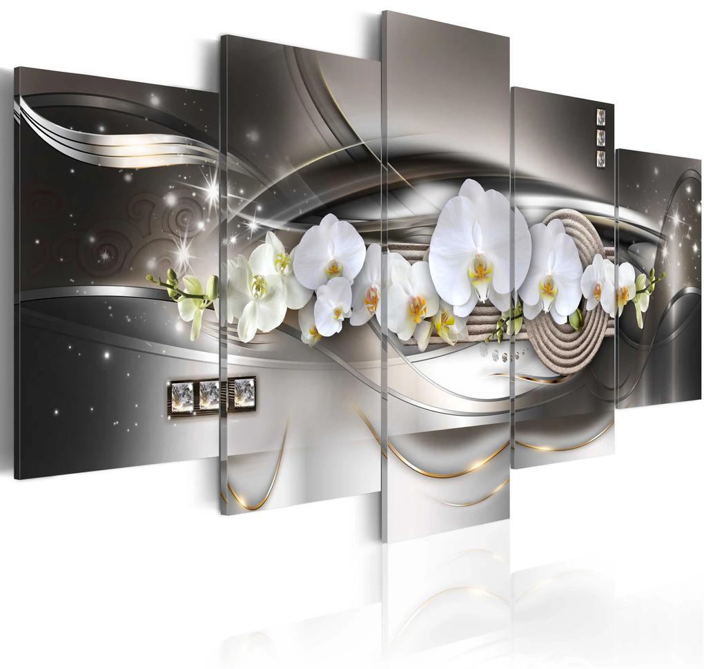 Artgeist Obraz - Steel orchids Veľkosť: 200x100, Verzia: Premium Print