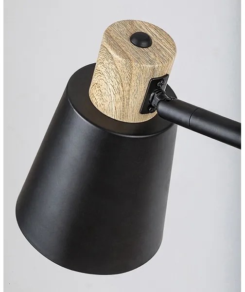 Rabalux 74229 - Stojacia lampa AZIM 1xE27/40W/230V čierna