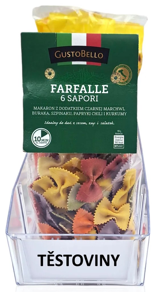 usporadejto.cz Úložný box, ideálny do špajzy, s etiketou + 2 priehradky, BITO, 40x13 cm